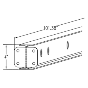 Crossmember, 4" w/ Clips