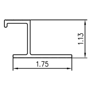 Side Post 1 1/8" x 1 3" x 110"